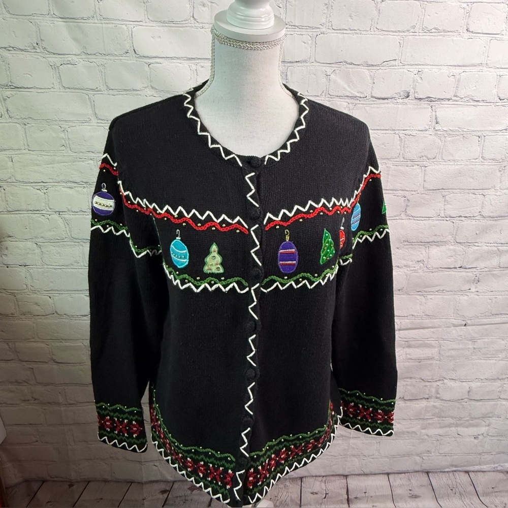 Designers Original Studio Joy Holiday Cardigan Large